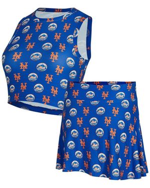 Concepts Sport 2-pack New York Mets Knit Tank Top And Skort Set - Blue