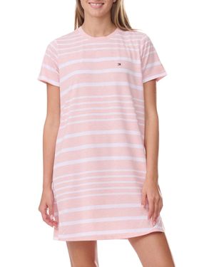 Tommy Hilfiger Printed Short-sleeve Sleepshirt - Pink