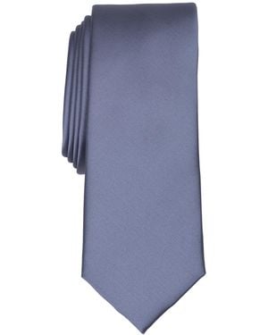 Alfani Solid Texture Slim Tie - Blue