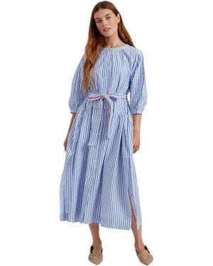 Chinti & Parker Chinti And Parker Oxford Stripe Cotton Shirt Dress - Blue