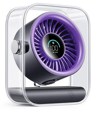 Gnuadz Usb Camping Fan Portable Rechargeable 100 Speeds Turbo Quiet Led 3000mah - Gray