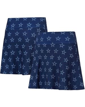 Concepts Sport Dallas Cowboys Record Allover Print Knit Sleep Skort - Blue