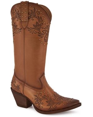 Forastero Premium Leather Western Boots By - Brown