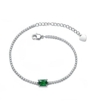 Genevive Jewelry Sterling Silver White Gold Plated - Metallic