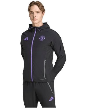 adidas Manchester United 2025/26 Tiro Vis Tech Travel Jacket - Blue