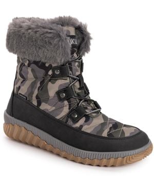 Muk Luks Winnie Waverly Boots - Black