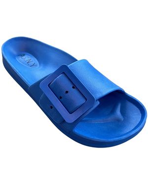 Andrew By Andrew Stevens Adjustable Amira Eva Sandals - Blue