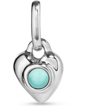 Uno De 50 Heart-shaped Metal Alloy Charm - Blue