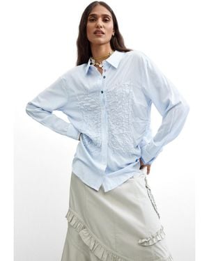 Desigual Long Striped Shirt - Blue