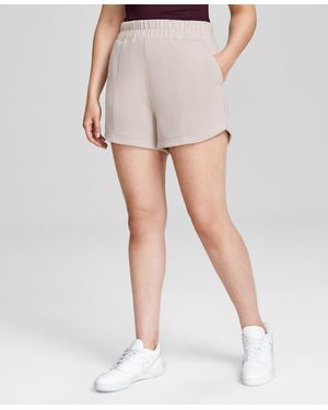 And Now This High Rise Pull-on Scuba Shorts - Natural