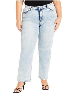 City Chic Plus Size Harley Ayesha Jean - Blue
