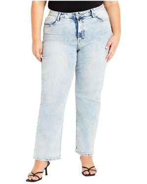 City Chic Plus Size Harley Ayesha Jean - Blue
