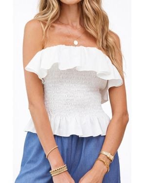 Bishop + Young Bishop + Young Bishop + Young Isabelle Strapless Tiered Top - White