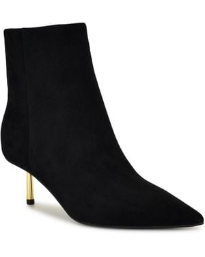 Nine West Hamesa Pointy Toe Kitten Heel Booties - Black
