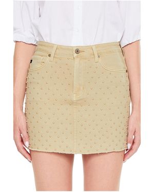 Kancan Rowan Mini High-waisted Denim Skirt - Natural