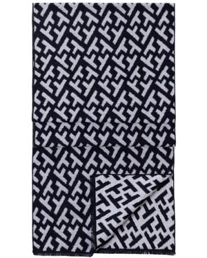 Ted Baker Fringed Silk Wrap Scarf - Blue
