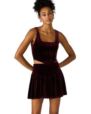 Steve Madden Aryanna Sleeveless Corset Tank Top - Black