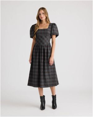NVLT Plaid Dress - Black