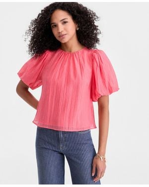 On 34th Puff Sleeve Blouse - Red