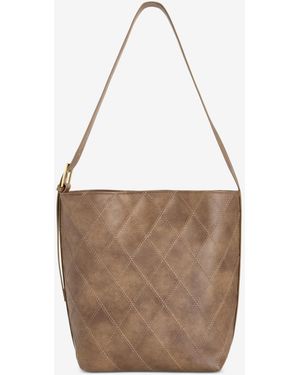 Style & Co. Diamond Quilted Bucket Bag - Brown