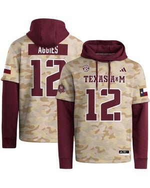 adidas Texas A&m aggies Strategy Fleece-lined Jersey Hoodie - Multicolor