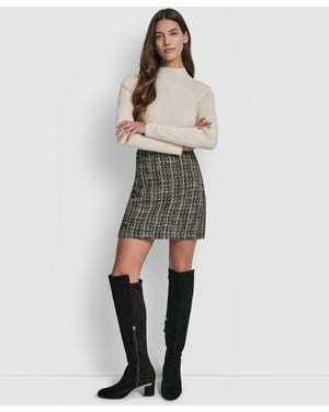 DKNY Back Darts Mini Skirt - Natural