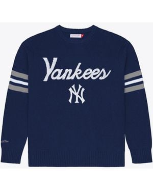 Mitchell & Ness New York Yankees Head Coach Sweater - Blue