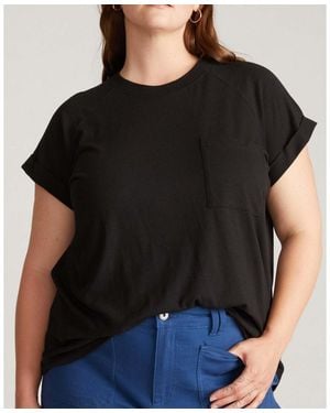 UNIVERSAL STANDARD Plus Size Light-as-air Boy Tee - Black