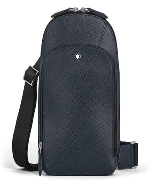 Montblanc Sartorial Leather Sling Bag - Blue