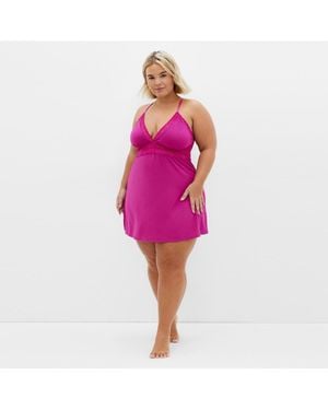 City Chic Plus Size Viva Babydoll - Pink