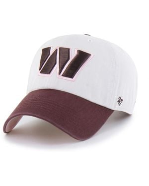 '47 And Stone/burgundy Washington Commanders Love Letter Clean Up Adjustable Hat - Purple