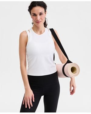 ID Ideology Ribbed High-neck Tank Top - White