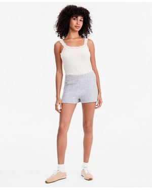 And Now This Cable-knit Pull-on Mid-rise Shorts - White