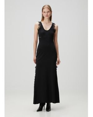 Pcfg Cotton Long Fitted Dress - Black