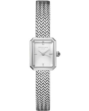 ROSEFIELD Mini Octagon Tone Stainless Steel Bracelet Watch 18.5mm - White