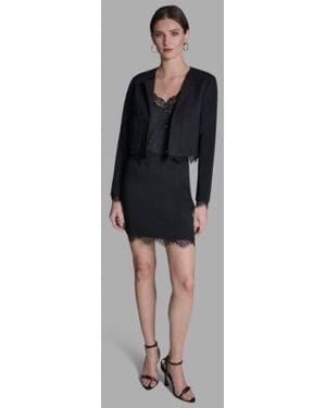 BCBGMAXAZRIA Lace Skirt Suit - Black