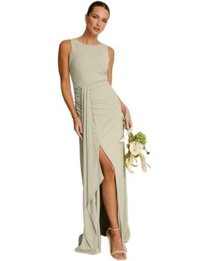 Six Stories Drape Gathered Sleeveless Stretch - Natural