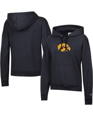 Champion Iowa Hawkeyes Powerblend Fleece Hoodie - Blue