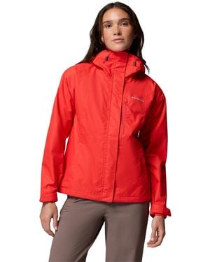 Columbia Hikebound Ii Hooded Waterproof Jacket - Red