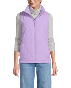 Lands' End Featherfree Quilted Insulated Vest - Purple