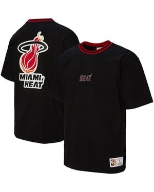 Mitchell & Ness And Miami Heat Playmaker Vintage Logo T-shirt - Black