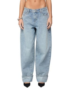 Edikted Kella Low Rise baggy Jeans - Blue