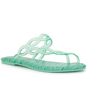 Jessica Simpson Aloni Jelly Toe-ring Flat Sandals - Green