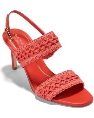 Cole Haan Harlan Woven Double Band Dress Sandals - Red