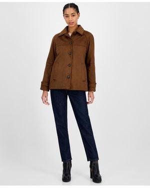 Michael Kors Michael Reversible Bomber Barn Jacket in Blue | Lyst