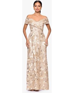 Betsy & Adam Off-the-shoulder Dress - Natural