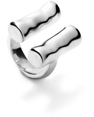 Uno De 50 Sterling Plated Metal Alloy Ring - White