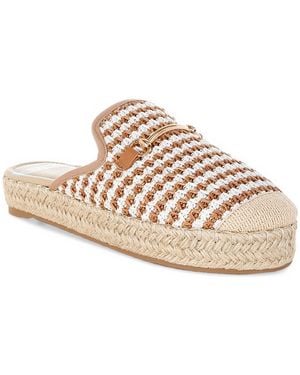 Rag & Co Himari Raffia Slip-on Mules - White