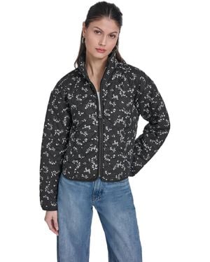 Levi's Quilted Short Liner Zipper Jacket - Gray