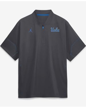 Nike Ucla Bruins 2026 Sideline Short Sleeves Quarter-zip Coaches Jacket - Blue